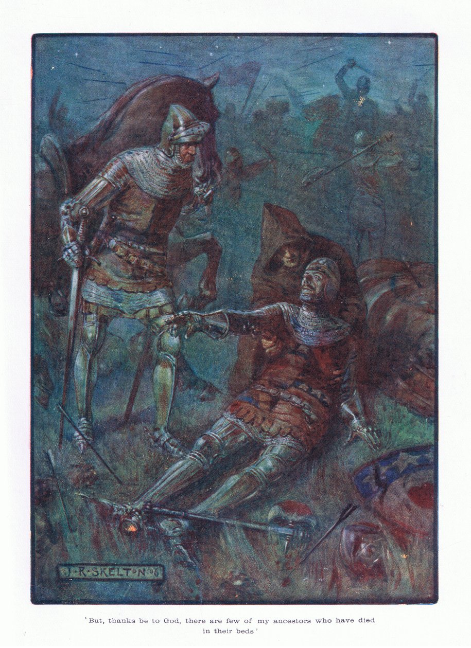 Ale díky Bohu, je jen málo mých předků, kteří zemřeli ve svých postelích, 1910 od Joseph Ratcliffe Skelton