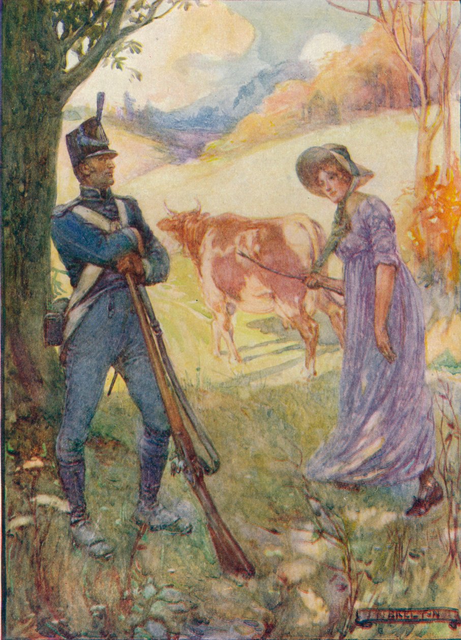Před ní řídila kráva, Laura Secord prošla americkými hlídkami, c1909, c1920 od Joseph Ratcliffe Skelton