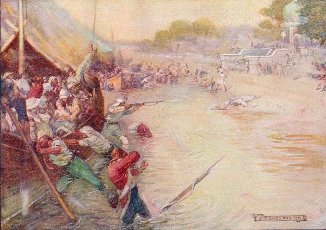 Lodě uvízlé v bahně a byly snadné znamení, 1908, c1920. od Joseph Ratcliffe Skelton
