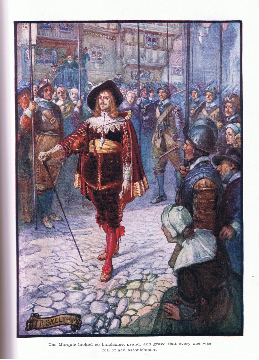 Markýz vypadal tak pohledně, velkolepě a vážně, že všichni byli plni smutného úžasu, 1910 od Joseph Ratcliffe Skelton