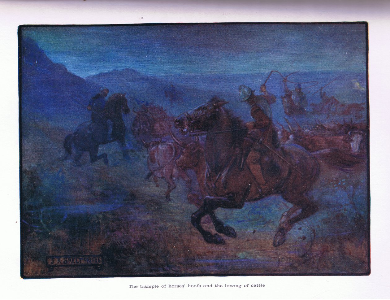 Dupání koňských kopyt a dunění dobytka, 1910 od Joseph Ratcliffe Skelton