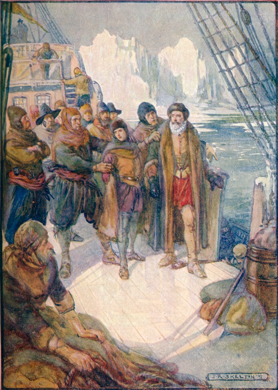 Tito krutí muži chtěli proměnit Hudsona zmítaného v ledových vodách, 1907, c1920 od Joseph Ratcliffe Skelton