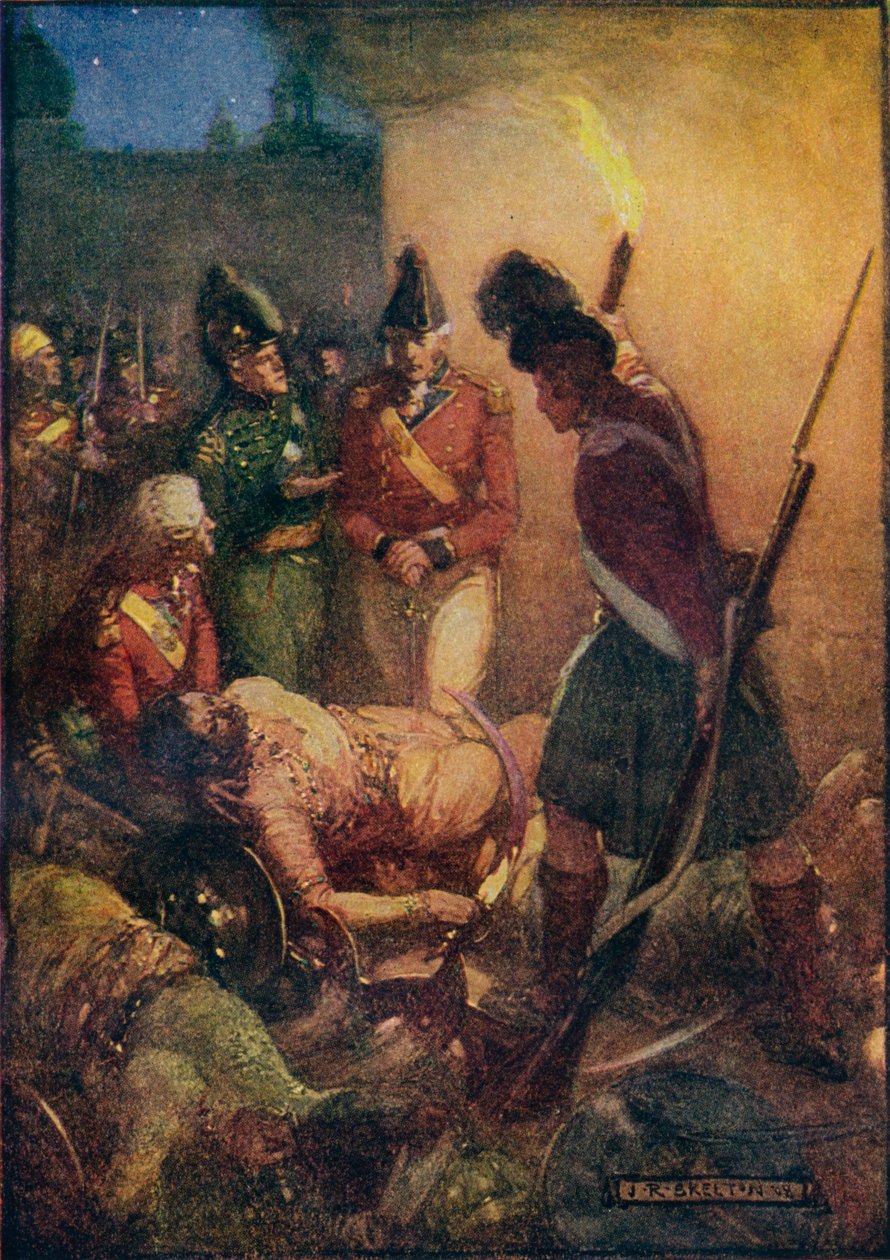 Tělo Tippoo Sultans bylo nalezeno pohřbeno pod těmi z jeho následovníků, 1908, c1920. od Joseph Ratcliffe Skelton