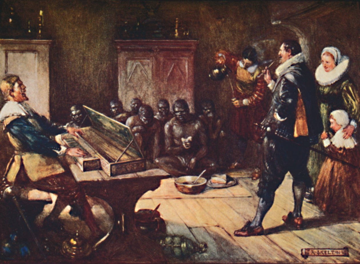 Van Riebeck Entertains the Hottentots, 1909 od Joseph Ratcliffe Skelton