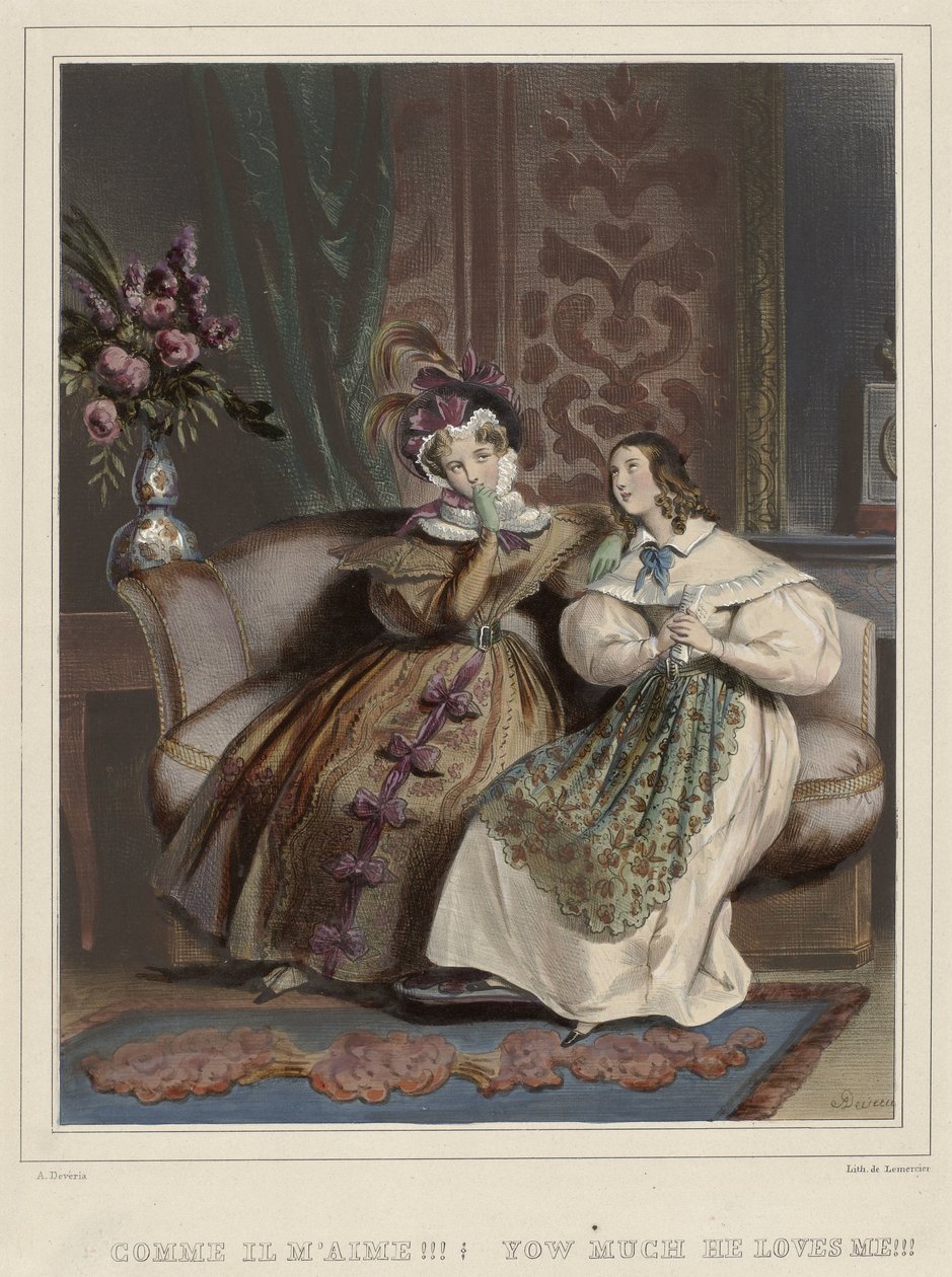 Ženy. Módní galerie, ca. 1830: Jak mě miluje!!! (...) od Joseph Rose Lemercier