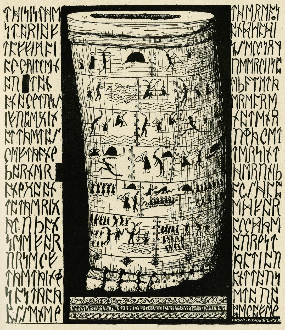 Kresba Kiplinga představující Taffimai Metallumai v knize Rudyarda Kiplinga „Histoires comme ca“ (1856 - 1936), Librairie Delagrave od Joseph Rudyard Kipling
