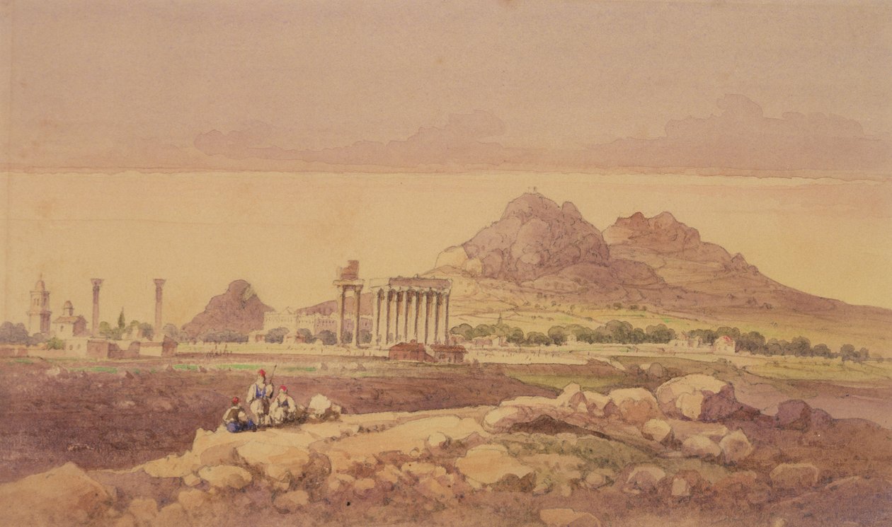 Chrám Dia Olympského, Atény (wc na papíře) od Joseph Schranz