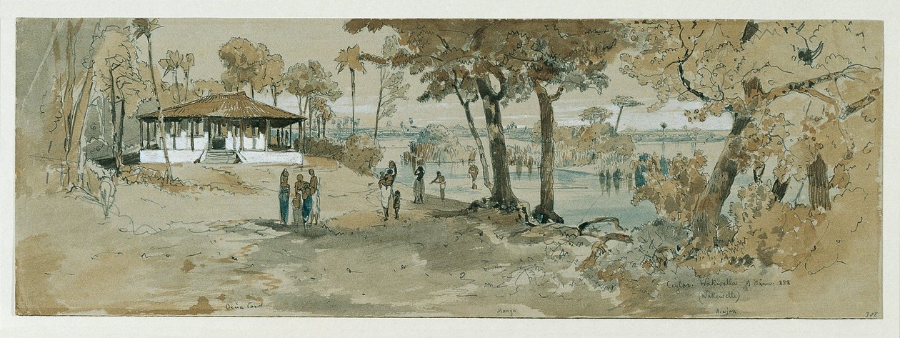 Buddhistický chrám v Point de Galle, Wakwalla na Cejlonu (Srí Lanka) od Joseph Selleny