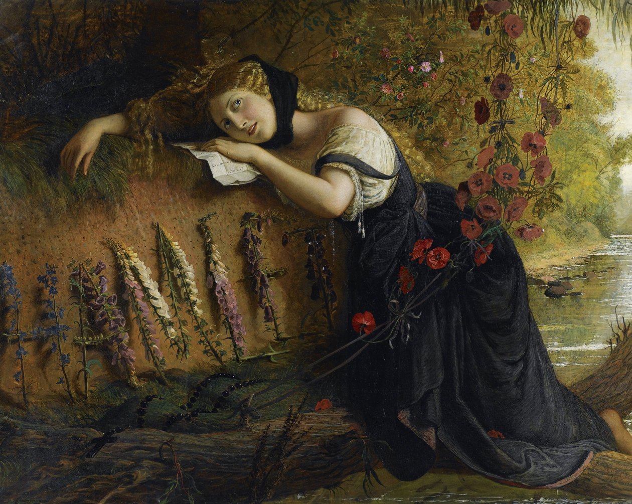 Ofélie - Ofélie par Severn, Joseph (1793-1879). Olej na plátně, rozměr: 103x142,5 od Joseph Severn
