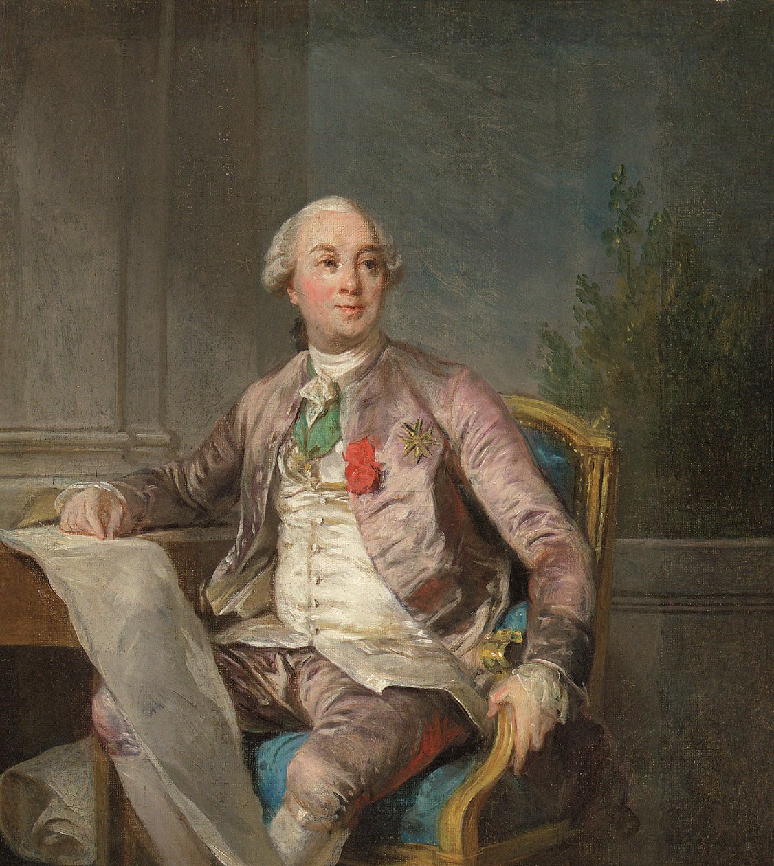 Portrétní studie Charlese-Clauda de Flahaut de la Billarderie, hraběte d
