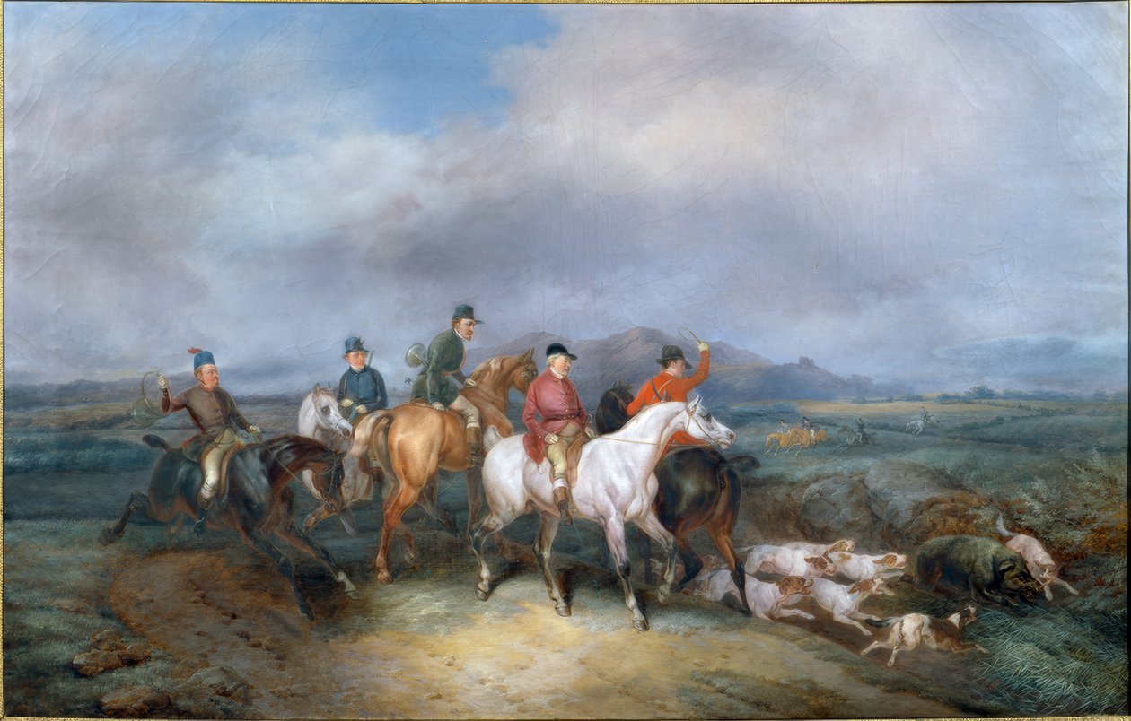 Eberjagd od Joseph Simon Volmar