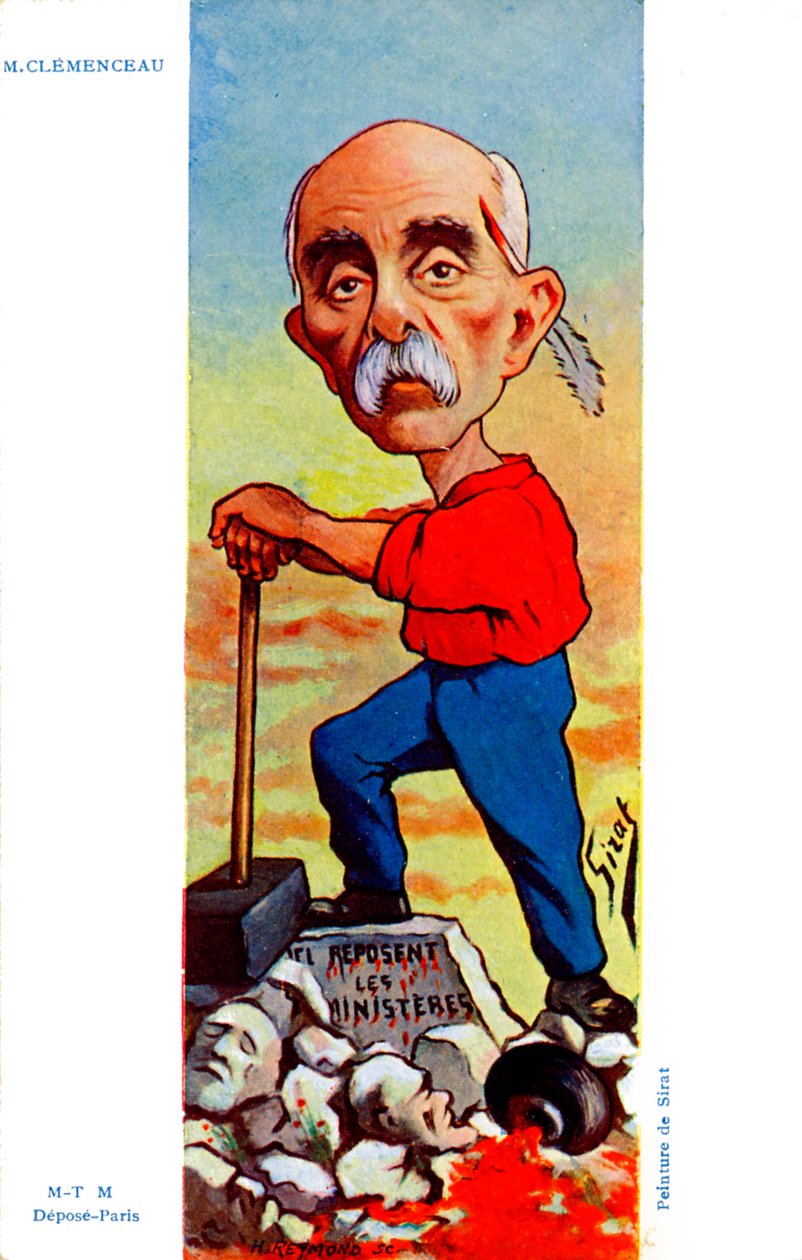 Georges Clemenceau - karikatura od Sirata od Joseph Sirat