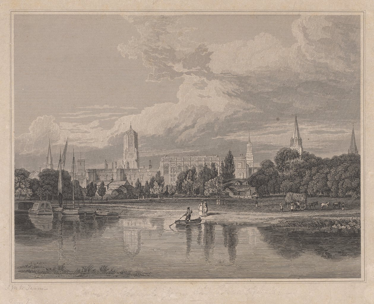 jih Pohled na Christ Church atd. z Meadows... od Joseph Skelton