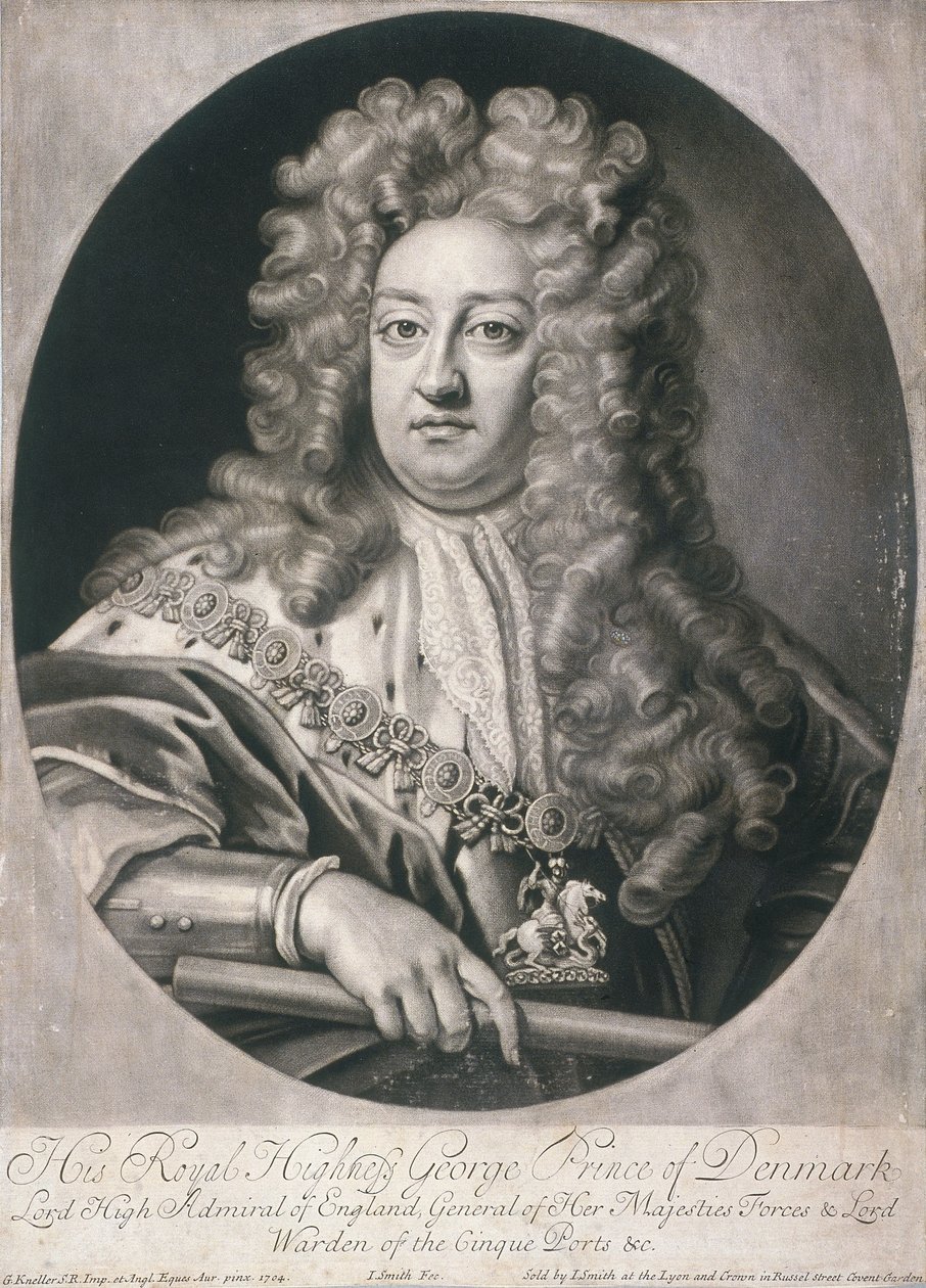Oválný portrét George, prince dánského, 1704 od Joseph Smith