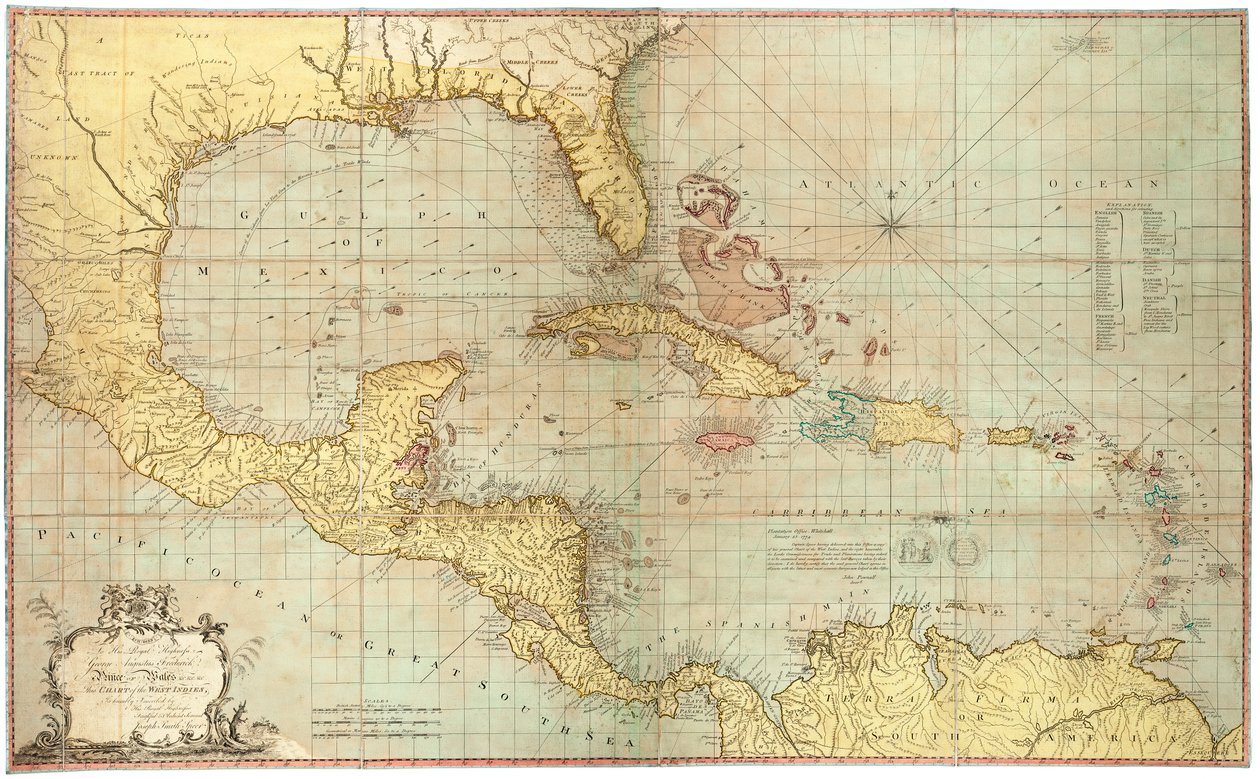 Mapa Západní Indie od Joseph Smith Speer