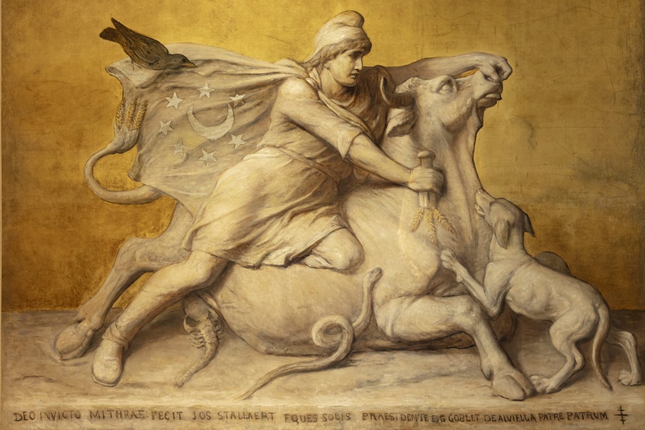 Nepřemožitelný bůh Mitra, konec 19.-začátek 20. století (malba) od Joseph Stallaert