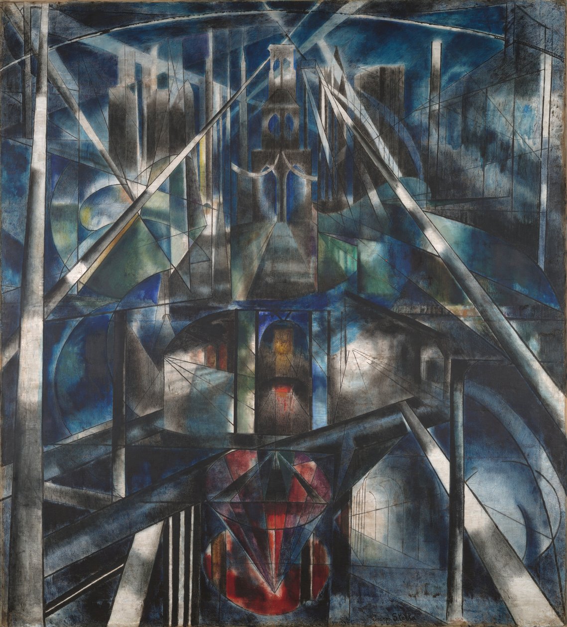 Brooklynský most od Joseph Stella