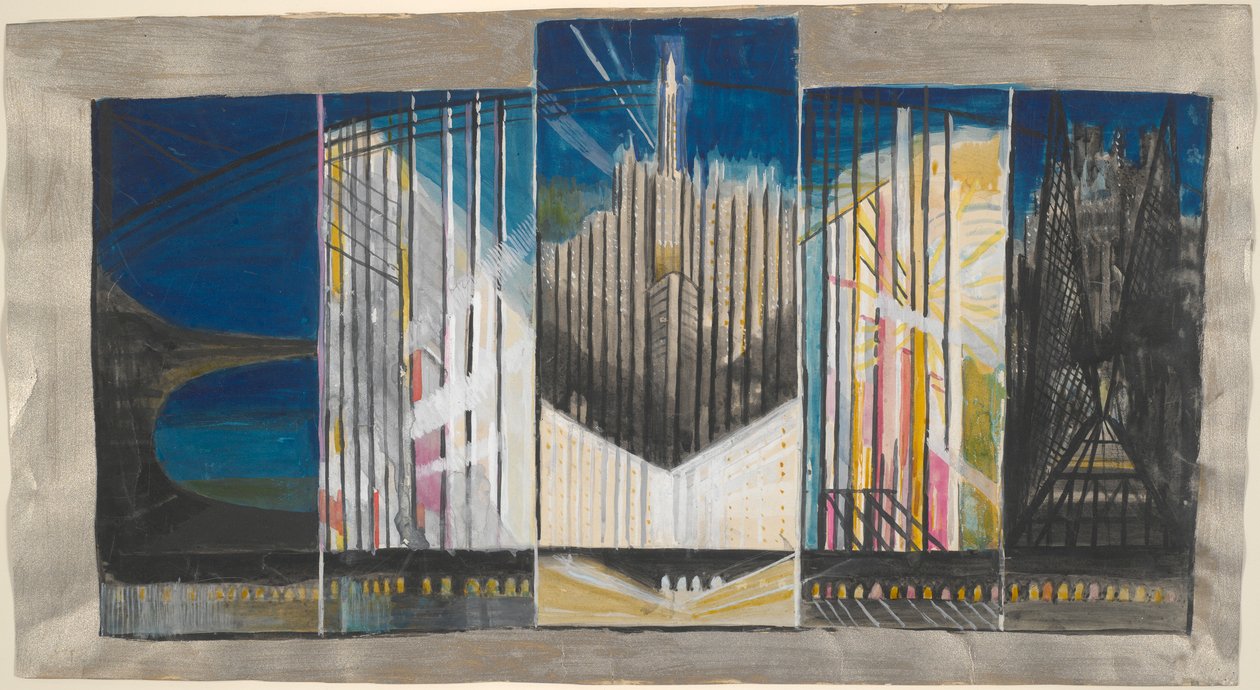Studie pro New York Interpreted od Joseph Stella