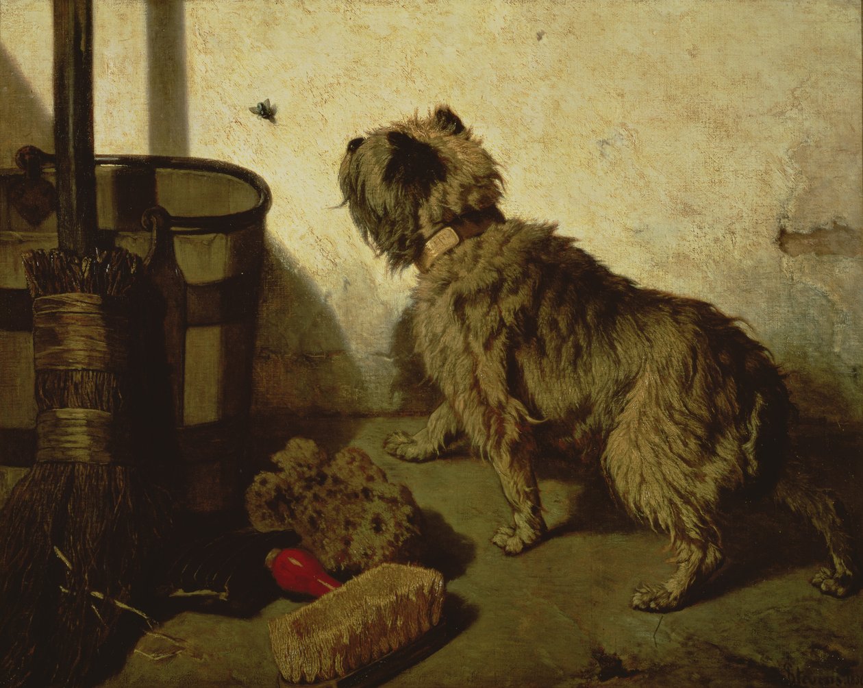 Pes a moucha, 1856 od Joseph Stevens