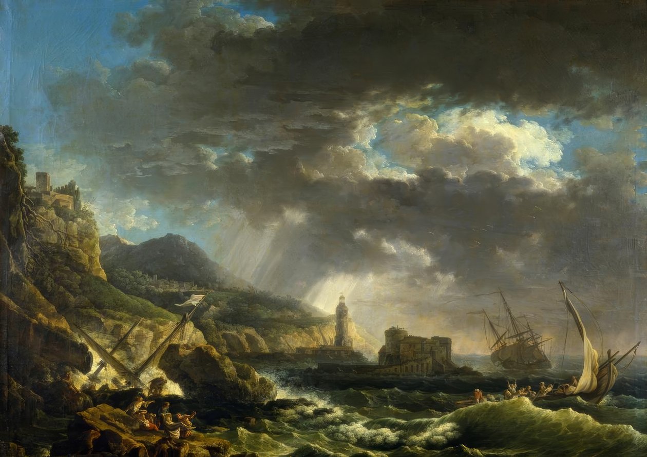 Vrak lodi od Claude Joseph Vernet