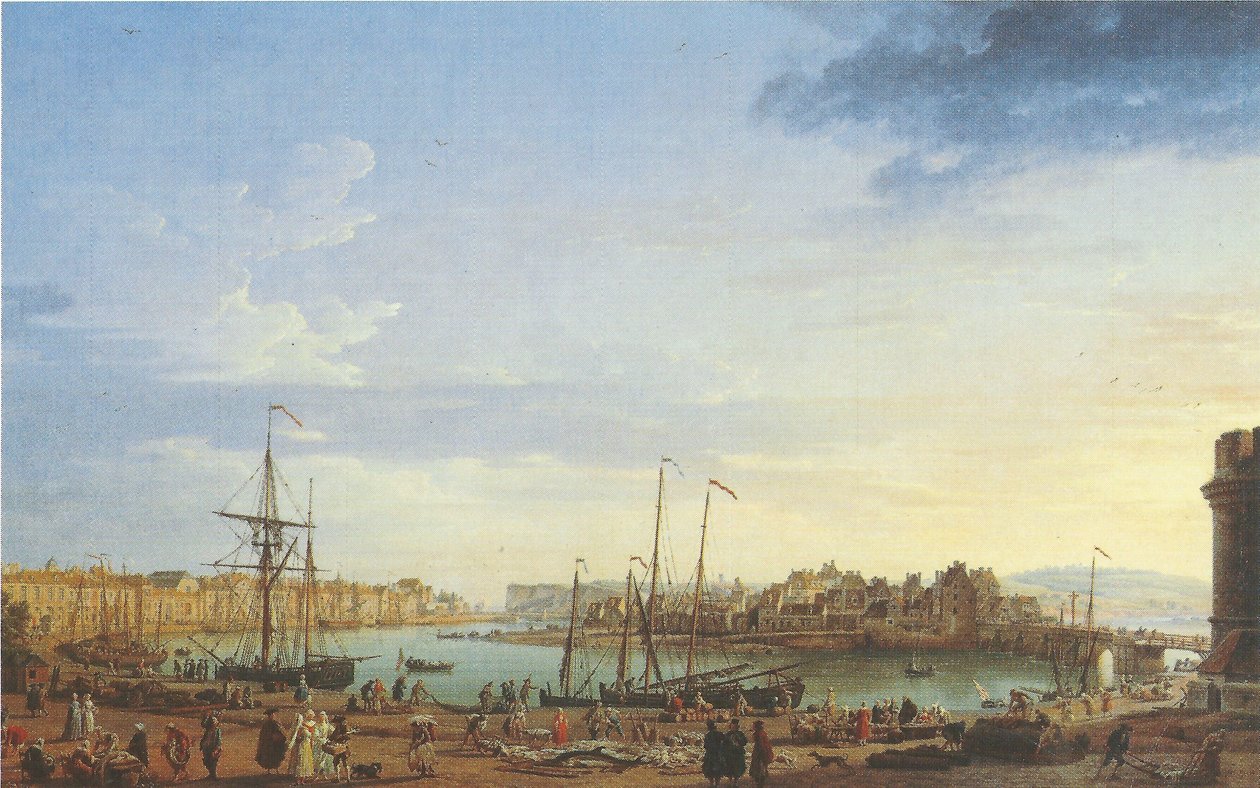 Francouzsky: Vue du Port de Dieppe l Dieppe Harbor od Joseph Vernet