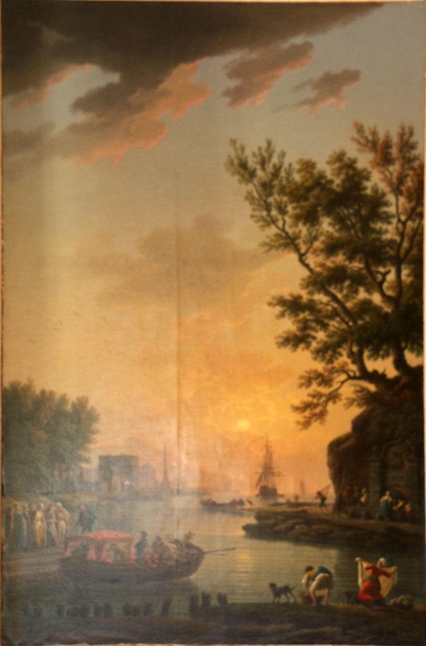 Vjezd do přístavu za klidného počasí od Claude Joseph Vernet