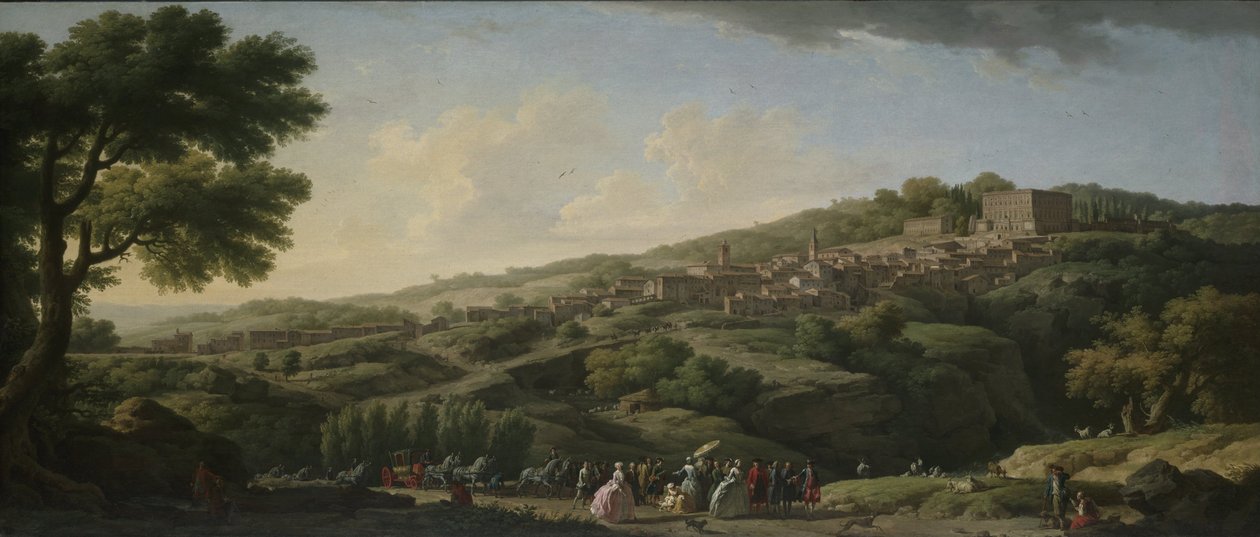 Vila v Caprarole od Joseph Vernet