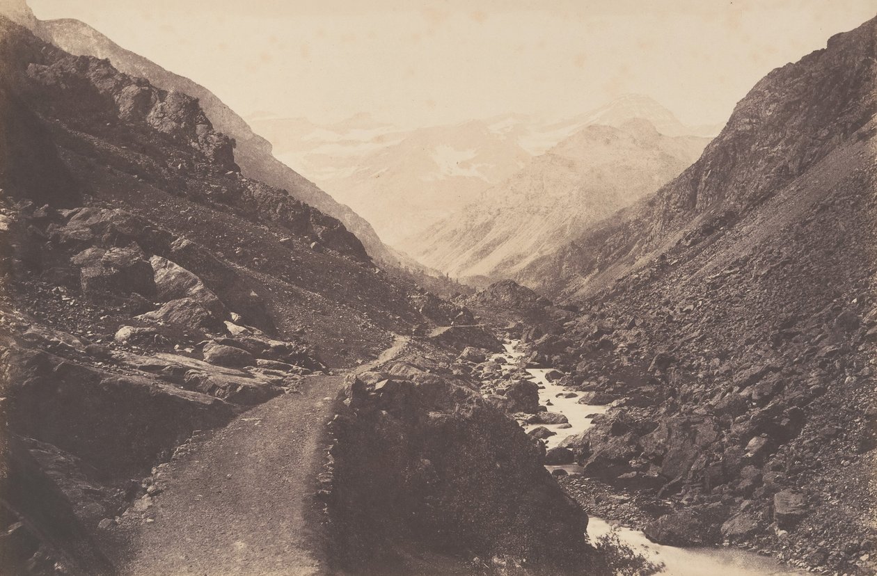 Chaos na cestě do Gavarnie, St-Sauveur, 1853. od Joseph Vigier
