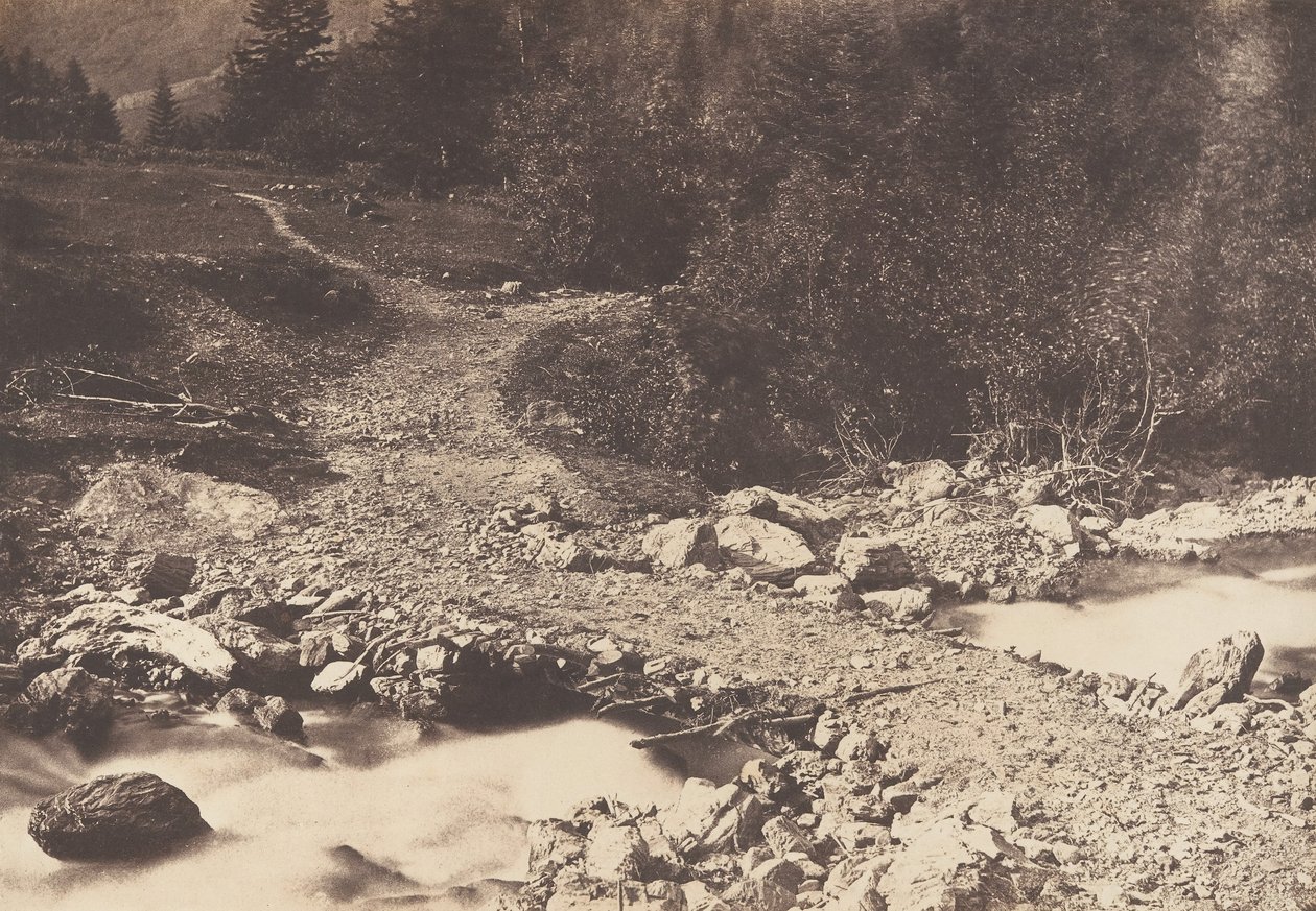 Břidlicový most pořízený na zpáteční cestě z Pařížského vodopádu, Luchon, 1853. od Joseph Vigier