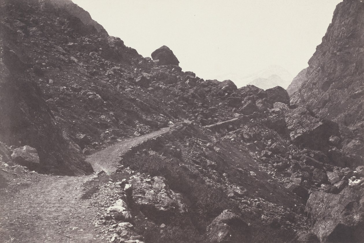 Svatý Spasitel. Cesta chaosu vedoucí ke Gavarnie Saint-Sauveur. Cesta k chaosu..., 1853. od Joseph Vigier