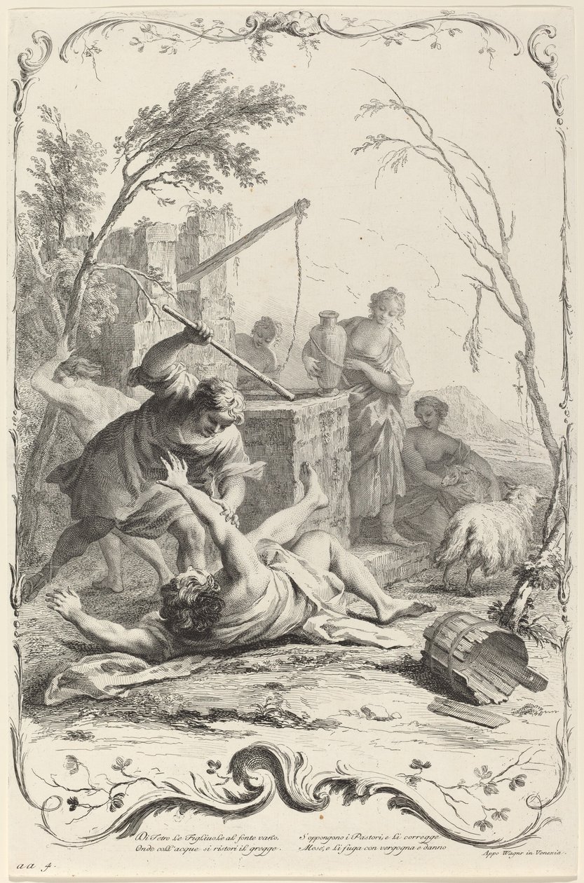 Mojžíš udeřil pastýře od Joseph Wagner