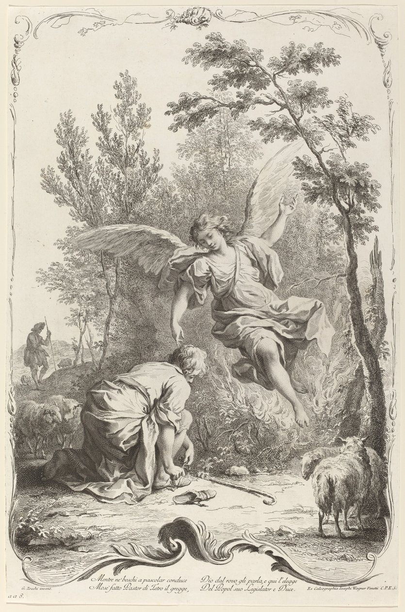 Mojžíš a hořící keř od Joseph Wagner