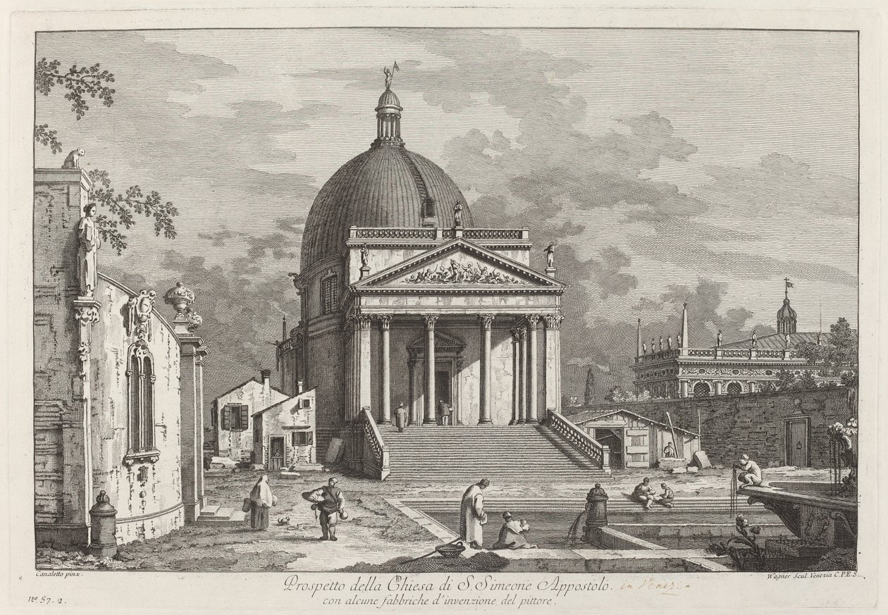 Prospekt církve SAN. Simeone Apostolo, 1742. od Joseph Wagner