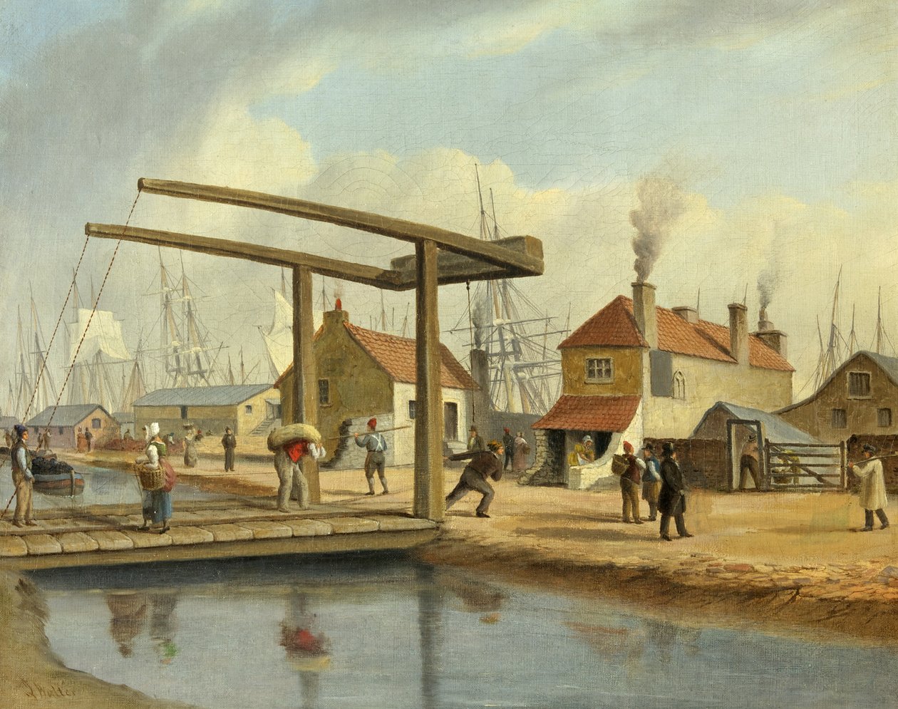 Monmouthshire Canal v Newportu, 1800-1850 od Joseph Walter