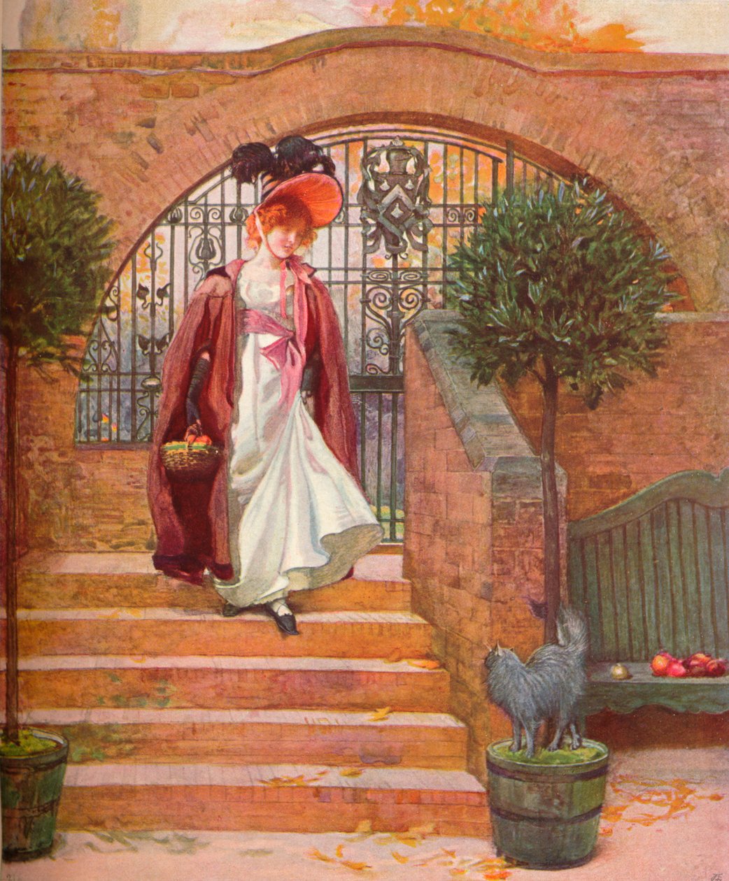 The Orchard, Harrow: The Entrance Gate and Steps, c1880-1903, 1903 od Joseph Walter West
