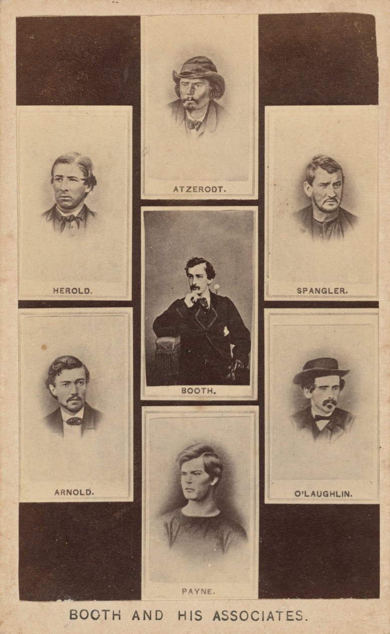 Booth a jeho společníci, 1865 (foto) od Joseph Ward