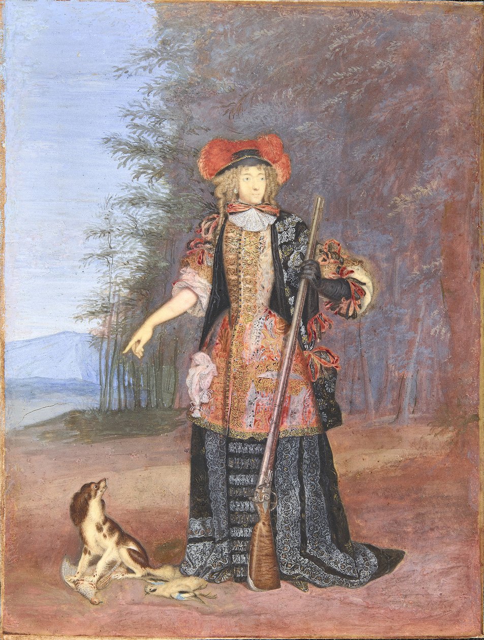 Portrét Elizabeth Charlotte, princezny Palatine 1652-1722, vévodkyně z Orléans, asi 1671. od Joseph Werner