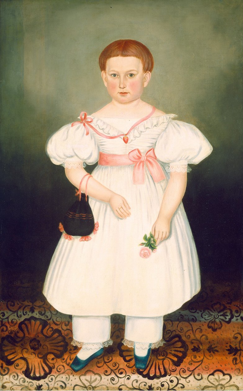 Dívka se síťkou a růží, c. 1840. od Joseph Whiting Stock