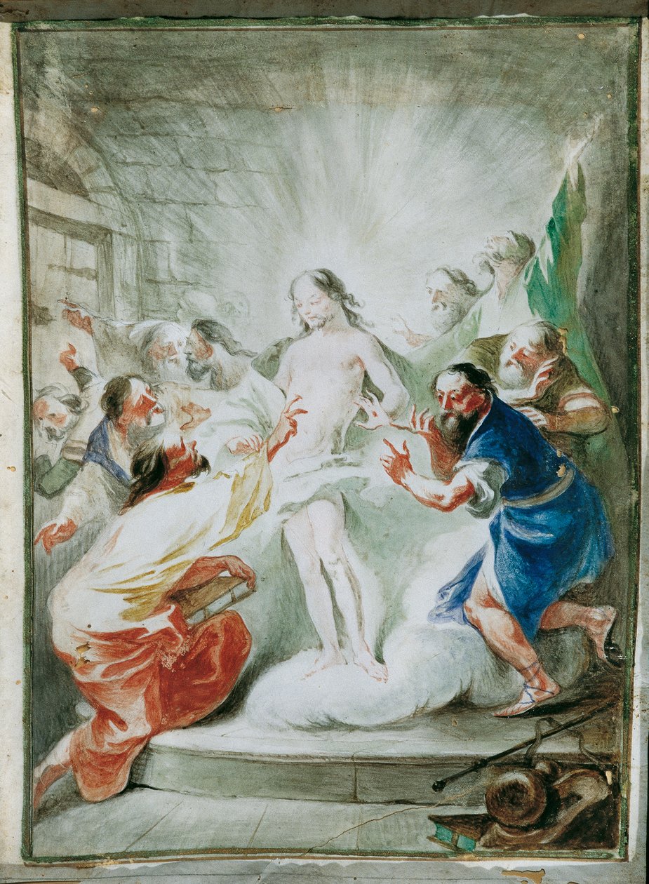 Zmrtvýchvstalý Kristus se zjevuje učedníkům od Joseph Winterhalder d. J.