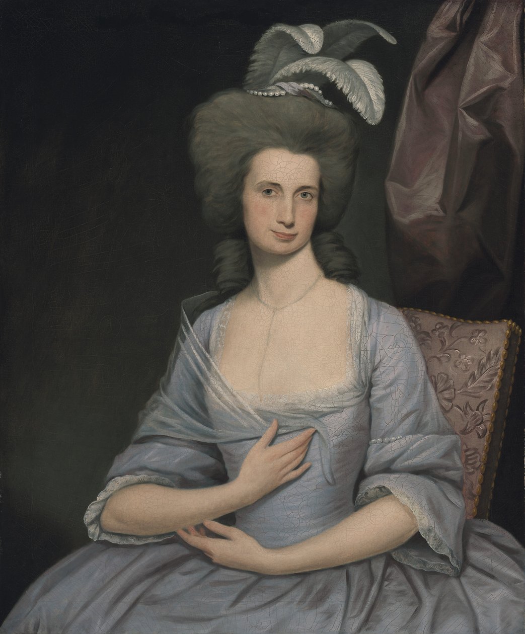 Elizabeth Stevens Carle, kolem 1783-84 od Joseph Wright