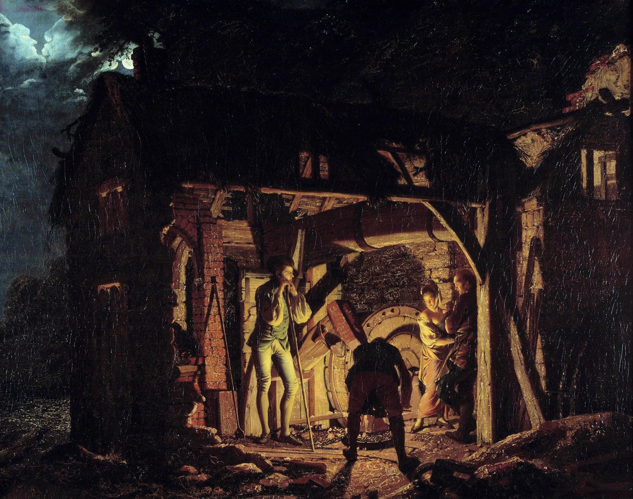 Kovárna v 18. století Obraz Josepha Wrighta z Derby (1734-1797) 1773 Petrohrad, Ermitáž od Joseph Wright of Derby