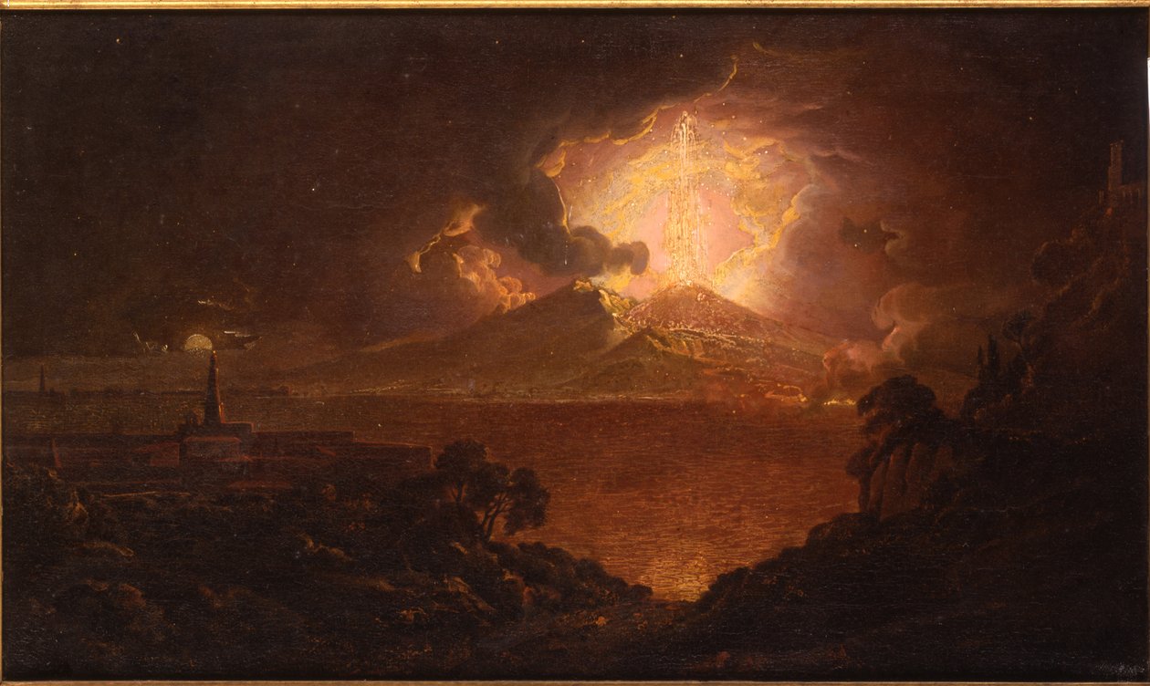 Pohled na Noční erupci Vesuvu od Joseph Wright of Derby