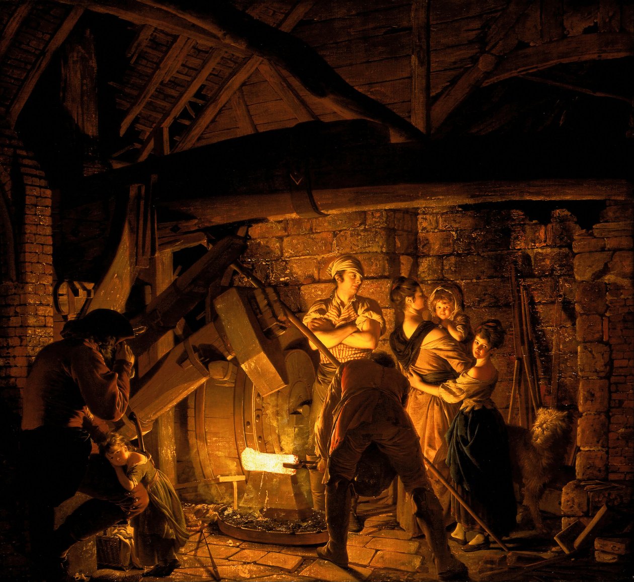 Železná kovárna od Joseph Wright of Derby