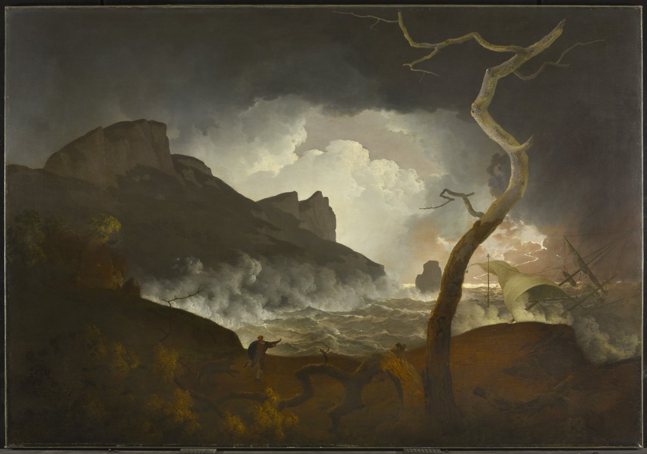 Antigonus in the Storm (3. dějství, scéna iii, ze Shakespearovy Zimní pohádky), 1790-92 od Joseph Wright of Derby