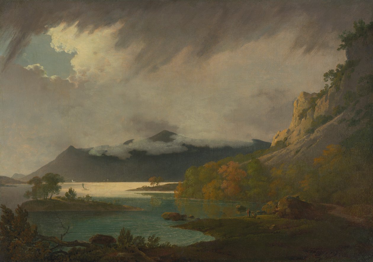 Derwent Water a Skiddaw v dálce od Joseph Wright of Derby