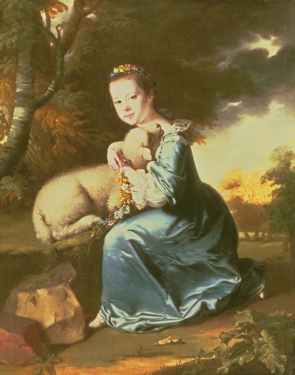 Slečna Frances Warren, počátek 60. let 18. století (olej na plátně) od Joseph Wright of Derby