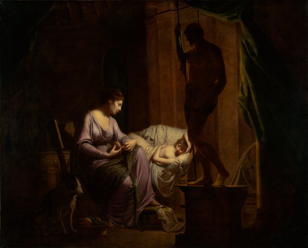 Penelopa rozplétá svou síť, 1783-4 od Joseph Wright of Derby