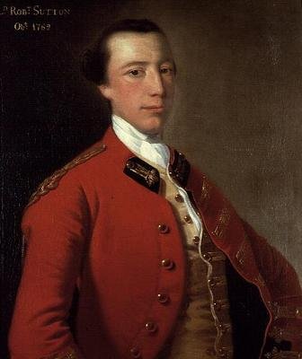 Portrét lorda Roberta Suttona v uniformě od Joseph Wright of Derby