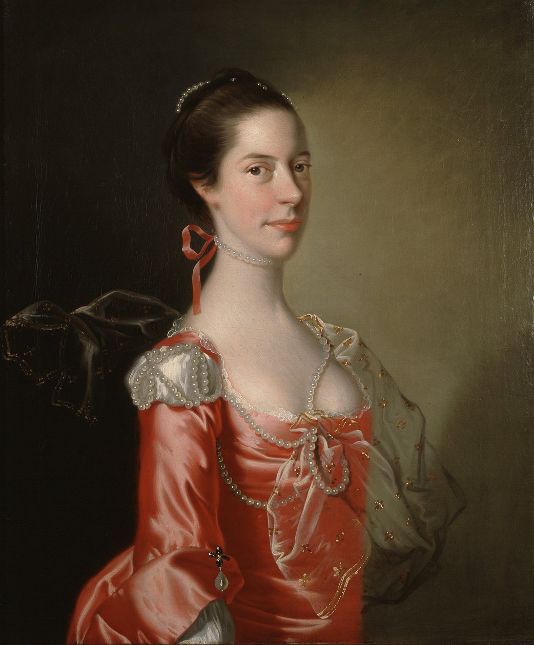 Portrét dámy, asi 1760 (olej na plátně) od Joseph Wright of Derby