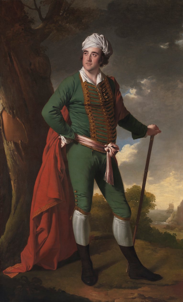 Portrét muže, známého jako „indický kapitán“ od Joseph Wright of Derby